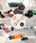 All In One Angle Grinder Wood Carving Disc Set For Four And A Half Inch Grinders With Five Eighths Inch Arbor cutting and shaping tools