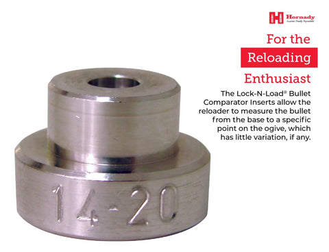 Metal insert for Bullet Comparator Basic Set for Lock N Load to Measure Seating Depth from Ogive to Base on Loaded Rounds