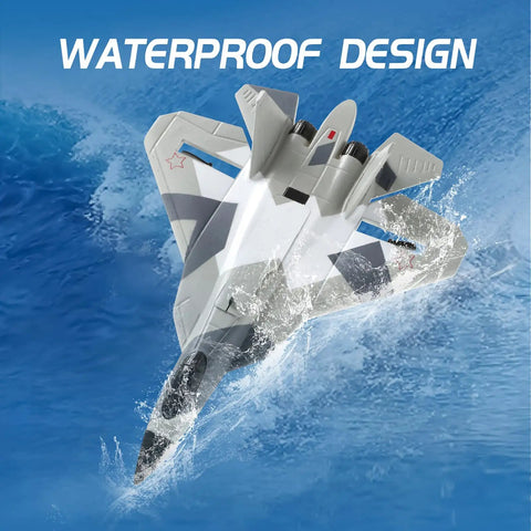 2.4G RC Glider Plane With Self Stabilization for Easy Flying, waterproof design EPP foam fighter aircraft in water splash