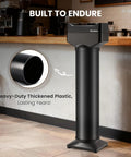 Automatic Electric Portafilter Cleaner Knocks Out Stubborn Coffee Oils In Seconds, heavy-duty plastic, sleek design for coffee shops.