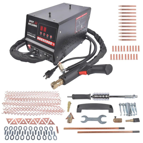Spot Weld Dent Puller Kit 3500W 110V Car Body Dent Repair With Seven Welding Modes, auto body tools spread out