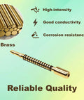 Rock Solid Heavy Duty Brass Steering Wheel Horn Contact Plate And Plunger Pin Kit Fits Toyota Models showing brass components and plunger pin.