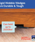 Rigid Black Plastic Shim Wedges for DIY home improvement fixing wobbly table with 2000 lb support, 30 pack, made in USA
