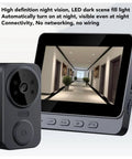Smart Video Doorbell With 4.3 Inch Display, Bluetooth Doorbell Camera, 2 Way Audio Intercom, 8MP 1080P HD Night Vision shown.