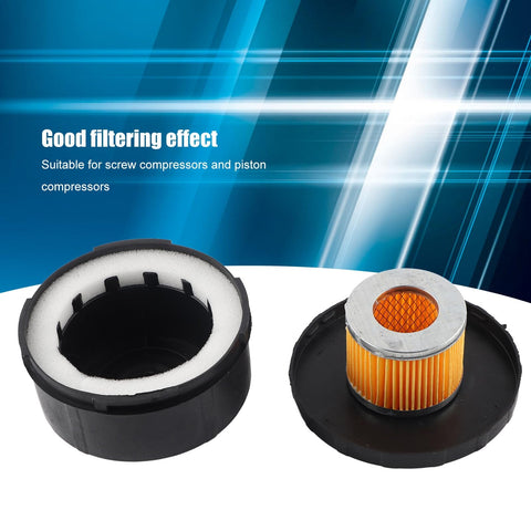 Two Pack Air Compressor Intake Filter Sound Muffler Quieting Kit 3/4 Inch (25mm) Fit 3.1 Inch Diameter Silencing Filter opened