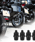 Heavy Duty License Plate Bolts Set 8 Pcs 6mm Diameter and 25mm Length Nylon Screws With Nuts Universal Thread Black