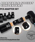 Adaptable socket converters 4pcs adapter set from All In One Master Torx Bit Socket Set 42 Piece Heavy Duty High Torque Kit