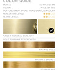 JAZAVA 2-Light Up Down Wall Sconce, Frosted Pleated Glass, Pale Brass color guide showcasing pale brass finish