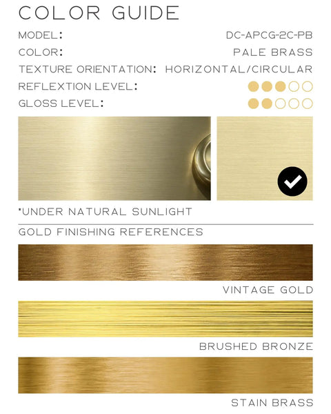 JAZAVA 2-Light Up Down Wall Sconce, Frosted Pleated Glass, Pale Brass color guide showcasing pale brass finish