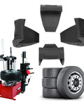 Tire Machine Rim Protector Set; 4 piece jaw guards for tire changers; heavy duty pro grade rim guard covers; prevent scratches and dents