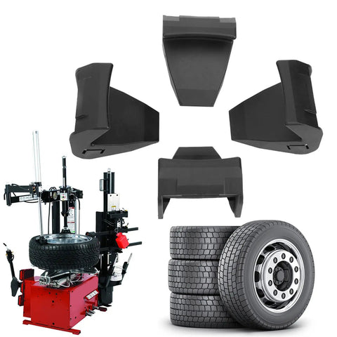 Tire Machine Rim Protector Set; 4 piece jaw guards for tire changers; heavy duty pro grade rim guard covers; prevent scratches and dents
