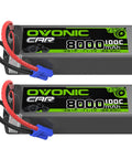 3S LiPo Battery 8000mAh 11.1V 100C Twin Pack With EC5 Connector And JST XHR 4P Charging Plug Hard Case for RC Vehicles