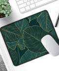 Stitched Edge Mouse Pad With Premium Palm Texture For Smooth Precise Tracking In Gaming Or Office on desk with mouse