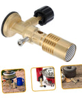 Portable Gas Blowtorch Head For Camping And Outdoor Cooking, Propane Bunsen Burner With Adjustable Flame, Durable Brass Construction
