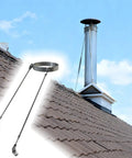 Stainless Steel Extended Roof Chimney Support Brace For Stove Pipe Beefy Stabilizing Bracket And Protection Holder with chimney.