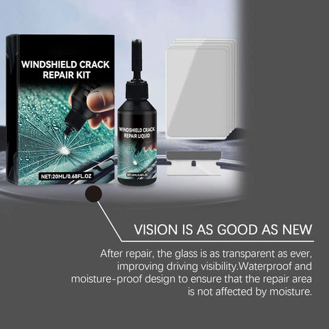 DIY Windshield Repair Kit With Glass Repair Fluid for Chips and Small Cracks Quick Fix Save Money Easy To Use Auto Glass Repair Tool For Cars Trucks And SUVs