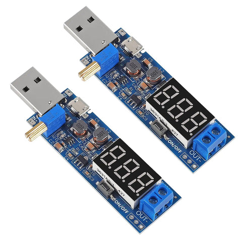 Dual USB Buck Boost Power Module That Packs a Punch, 3.5V To 12V Input, 1.2V To 24V Output, DC DC Converter With Display, 3W Max Output