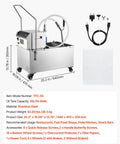 VEVOR Commercial Mobile Fryer Filter Truck Cart 55 Liter Oil Filtration System Stainless Steel with hose and wheels for kitchens.