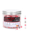 Jar with Solder Seal Wire Connectors 200 Pieces 22 To 18 AWG Red Heat Shrink Butt Terminals for waterproof automotive wiring