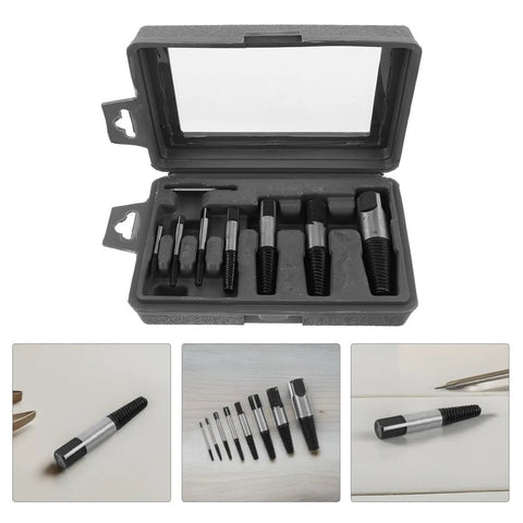 Kick Some Serious Ass With This 8pc Steel Screw Extractor Kit Designed To Snatch Broken Or Stripped Bolts Like A Boss Using High Torque And Electric Drill Fitment For Easy Garage Repairs Today. 8pc steel screw extractor kit in case