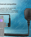 Walkie Talkie Shoulder Speaker Mic With IP54 Waterproof 2 Pin K Plug Rugged Design next to Retevis radio.