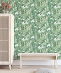 Jungle Green Tropical Peel And Stick Wallpaper Removable Self Adhesive Wall Covering For Easy DIY Decor 20.5 In X 16.5 Ft Made In The USA