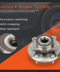 Front Wheel Hub And Bearing Assembly Left And Right 5 Lug With ABS For Dodge Journey 2009 2015 And Ram Promaster showing anti-lock system