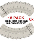 18 Pack Brushed Nickel Door Hinges 3.5 Inch By 3.5 Inch With Interior Rounded Five Eighth Inch Radius Tough As Nails Removable Pin