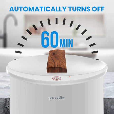 Bucket Style Towel Warmer That Keeps Towels Toasty In The Bathroom And Spa At Home With Auto Shut Off feature displayed