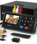 VHS To Digital Converter And Recorder With Remote Plug And Play Convert Analog Video To 1080P 30Hz No PC Needed Supports AV RCA CVBS