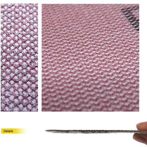 Close-up of Top Shelf Nine Inch Mesh Sanding Discs With Hook And Loop Backing for premium dust-free finish.