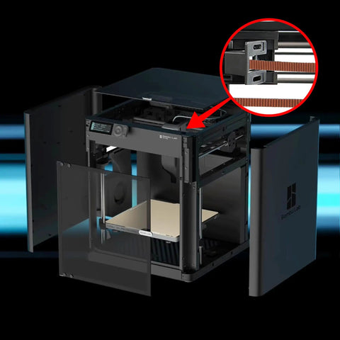3D Printer Timing Belt Kit For X Y Z Axis Grippy Non Slip Rubber Belts With Brown Fabric Coating For Superior Grip And Precise Motion 3 Piece Set Replacement For X1 P1P P1S on Bambu Lab printer