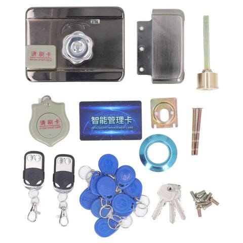Top Shelf Electronic Deadbolt Door Lock With Dual Remote Controls And Extended Battery Power For Zero Drama Keyless Entry and accessories.