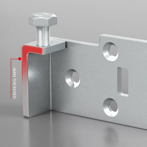 Beefy Heavy Duty L Bracket Carrier Plate For Wall Cabinets And Heavy Furniture Installation showing 4mm thickness detail