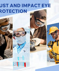 Over Glasses Safety Goggles 2 Pack Anti Fog Clear Lens Eye Protection used in various work settings