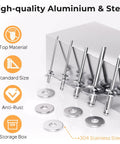 All In One 1200Pcs Pop Rivets And Trifold Rivets Kit With Washers For Auto DIY And Metalwork - 14 Standard Rivet Sizes Plus 1 Trifold Size Includes Washers For Strong Secure Fastening. 304 stainless steel rivets and washers