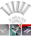 Beefy Heavy Duty Clevis Pin Kit With Flat Head Steel Pins 3 Pairs Single Hole Design For Floor Jacks And Hydraulic Jacks Hitch Accessories Built Tough Replacement Pins For Quick Attachments, steel pins and cotter clips