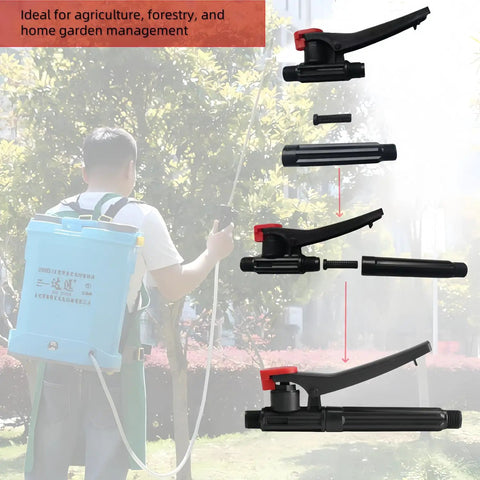 Backpack Sprayer Pump Action Trigger Handle Replacement Parts Kit For Garden Farm Orchard Forestry Home Use One Hand Control Easy Install Durable Plastic Sprayer Components Red Switch Quick Open