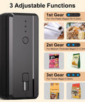2 In 1 Bag Sealer And Cutter Portable USB Rechargeable Heat Sealer For Snack Bags Keeping Chips Fresh And Crisp Magnetic Resealer with 3 adjustable functions