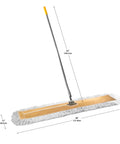 Workhorse Commercial Dust Mop 48 Inch with sturdy aluminum handle and reusable washable cotton head for cleaning floors