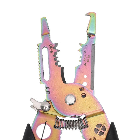 Pointed Mouth Wire Stripper And Cable Cutter with high hardness blades, ergonomic handle, and precise stripping mechanism