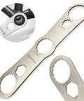 Multi Function Bottom Bracket Wrench Pro Grade Tool For 39 40 Point 5 44mm Outer Diameter 16 Notch Fits Shimano BB Series And SRAM GXP Bikes Be Your Go To Fix For Home Or Pro Shop Maintenance with close-up of notches