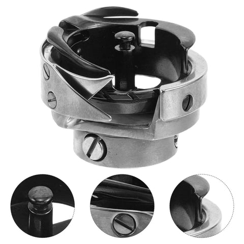 Pro Grade Metal Rotary Hook Sewing Machine Part For Flat Bed Industrial Machines With Advanced Computer Control And Precise Stitching Performance Dark Bobbin Case Accessory Designed For Heavy Duty Bulk Apparel Production And Home Use, metal bobbin case