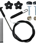 Upgrade Your Ride With This Premium Fwppet 133-1998 Brake Cable Repair Kit Perfectly Made For Toro TimeMaster Mowers To Fix Blade Engagement And Control Cables Like A Pro. black brake cable repair kit with knobs, bolts, spring, and cable ties