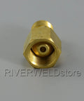 TIG Welding Torch Fitting Connector Adapter M14x1.5 Outside To M16x1.5 Inside in brass, seamless TIG torch setup