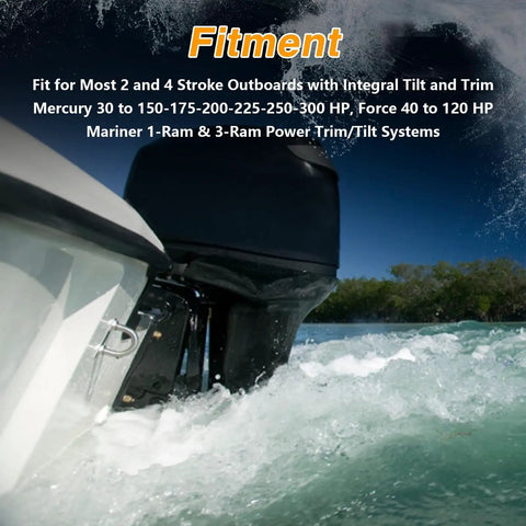 Outboard motor on water with detailed fitment info for Power Trim Tilt Manual Release Relief Valve For Mercury Mariner Force Outboard Motors