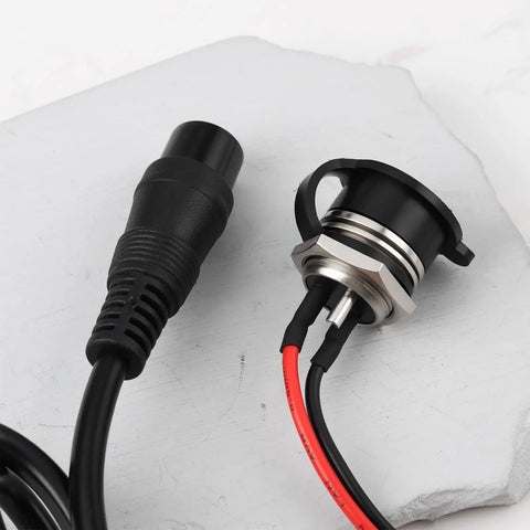 3 Pin 2 Wire Electric Scooter Battery Charger Port Female Plug For 12V 24V 36V Systems Compatible With Razor E100 E125 E500S PR200 Scooters And Quad Bikes Durable Connector For Quick Home Or Shop Charging No Fuss
