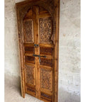 Hand Carved Barn Door For Farmhouse Style Solid Wood Sliding Or Hinged Interior Door, Double Or Single Rustic Wood Door, Custom Size