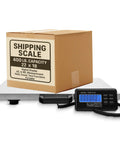 Front view of Beefy Heavy Duty Shipping Scale With Large 22 By 18 Inch Platform And 400 Lb Capacity Digital Parcel Scale For Luggage And Packages
