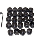 Audi Lug Nut Covers And Wheel Center Caps Kit With Tire Screw Caps 24 Piece Set Plus Disassembly Tool Grey layout